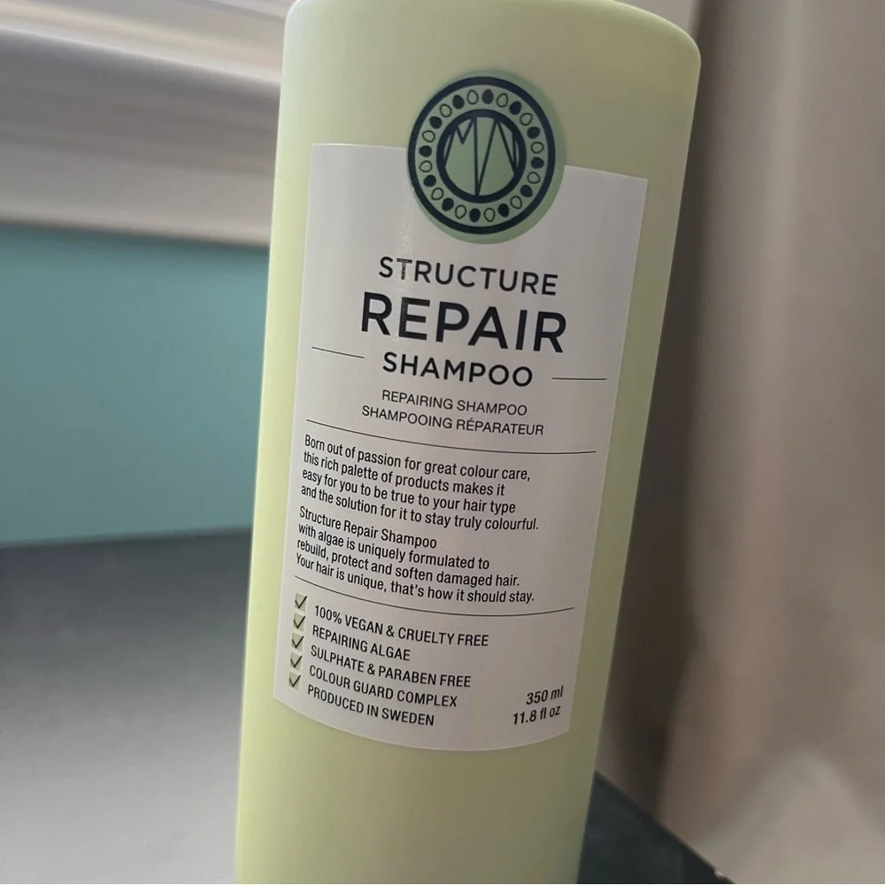 Maria Nila Stockholm Structure Repair Vegan Shampoo Full Size 11.8 Fl Oz NWT